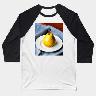 Ripe fruit pear on white dinnerware plate Baseball T-Shirt
